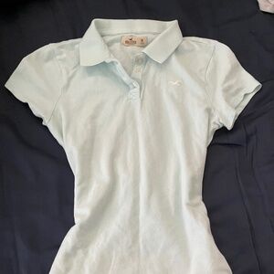 Light teal Hollister polo tee